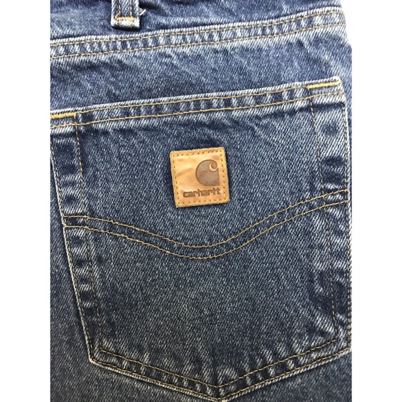 Carhartt Jeans Mens 38x32 B480 DVB Straight Traditional Fit Denim Workwear - Picture 5 of 13
